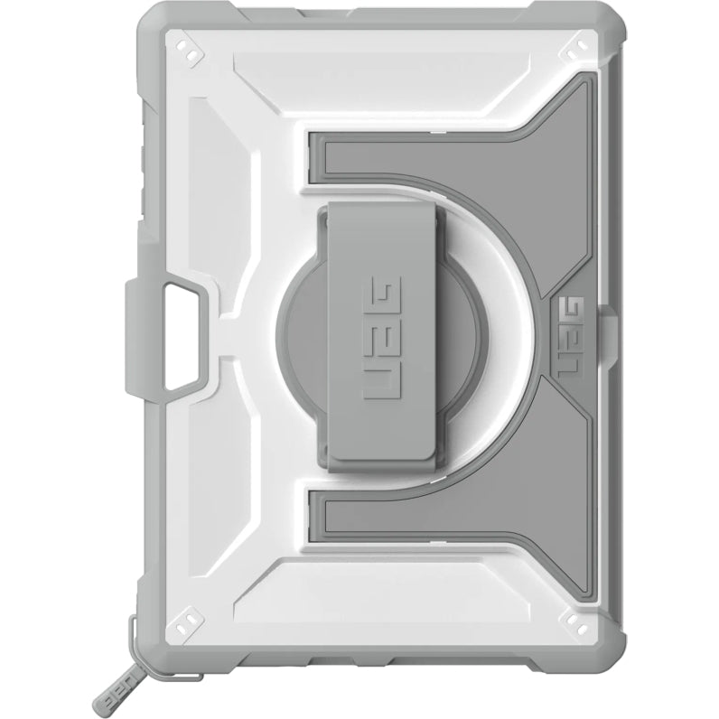 Urban Armor Gear Plasma Hülle für Microsoft Surface Go 3 in Grau/Weiß, robuster Schutz mit Stifthalter.