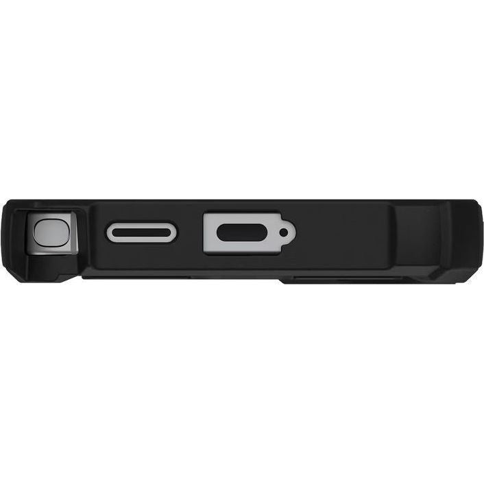 Handyhülle für Galaxy S26 Ultra, Urban Armor Gear Plasma XTE 360 Mag mit MagSafe, Durchscheinend und Schwarz mit gelbem Element