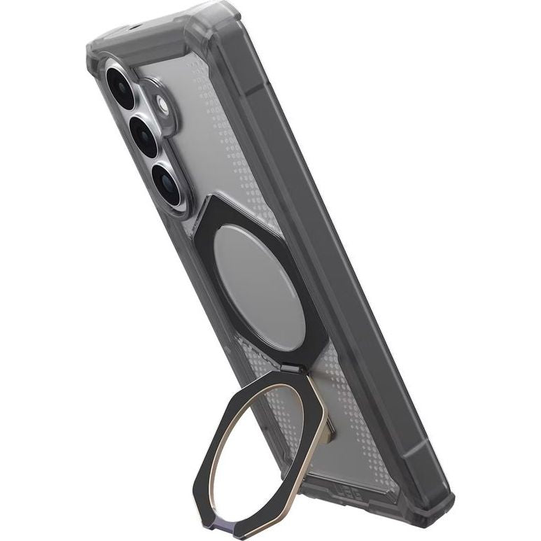 Handyhülle für Galaxy S26 Plus, Urban Armor Gear Plasma XTE Mag mit MagSafe, Transparent und Grau mit titan Element