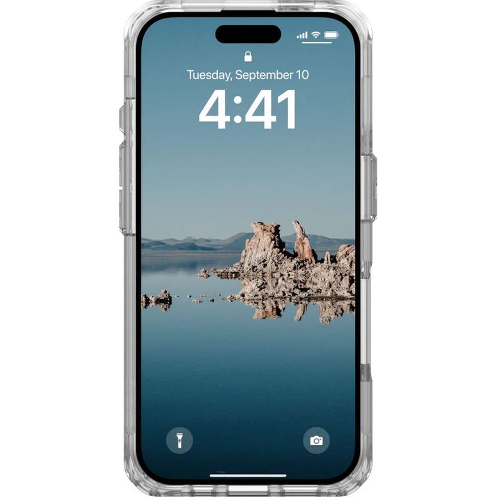 Handyhülle für iPhone 16, UAG Plyo Mag mit MagSafe, Transparent und Weiß