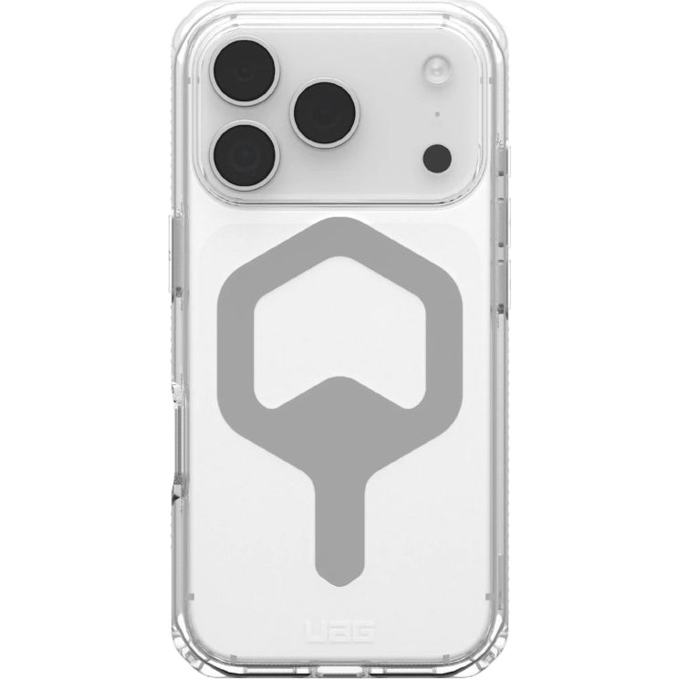 Handyhülle für iPhone 18 Pro / 17 Pro, UAG Plyo Mag mit MagSafe, Transparent und Silbern