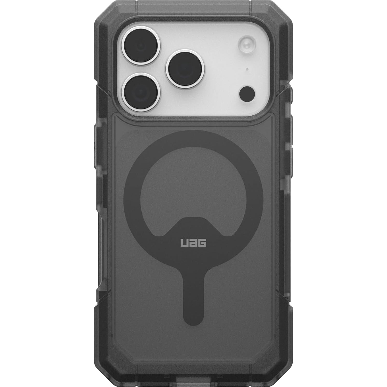 Handyhülle für iPhone 17 Pro, Urban Armor Gear Trooper Mag, Durchscheinend mit schwarzen Rahmen
