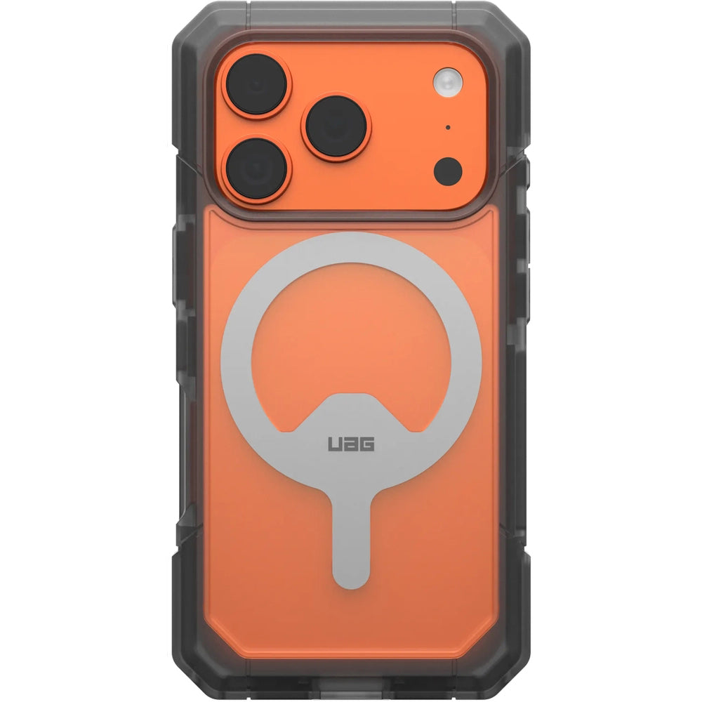 Handyhülle für iPhone 18 Pro / 17 Pro, UAG Trooper Mag, Transparent mit schwarzen Rahmen