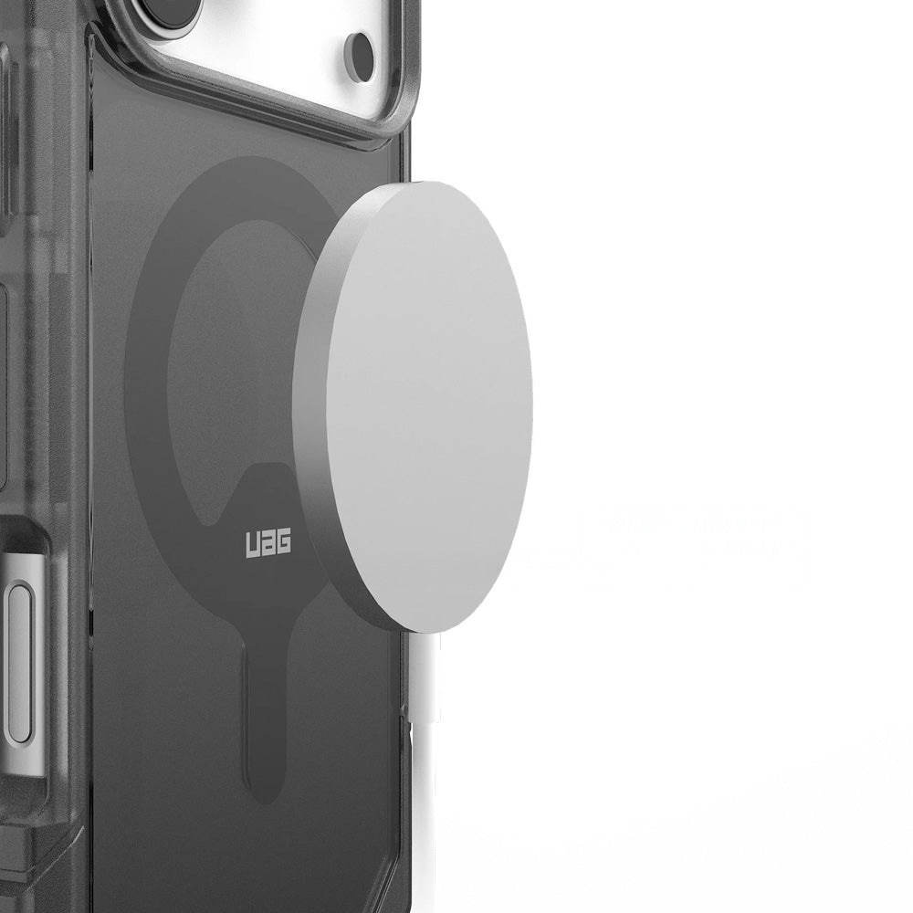 Handyhülle für iPhone 17 Pro Max, Urban Armor Gear Trooper Mag, Durchscheinend mit schwarzen Rahmen
