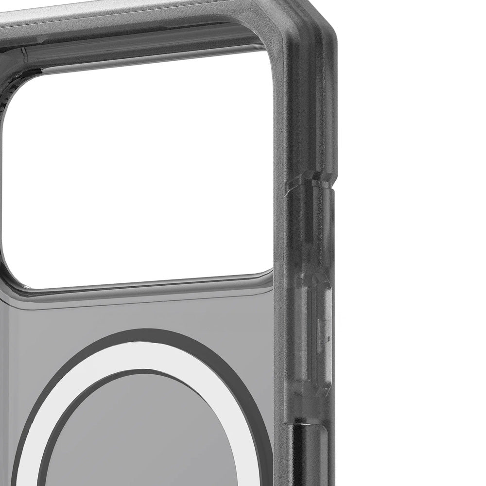 Handyhülle für iPhone 17 Pro Max, Urban Armor Gear Trooper Mag, Durchscheinend mit schwarzen Rahmen
