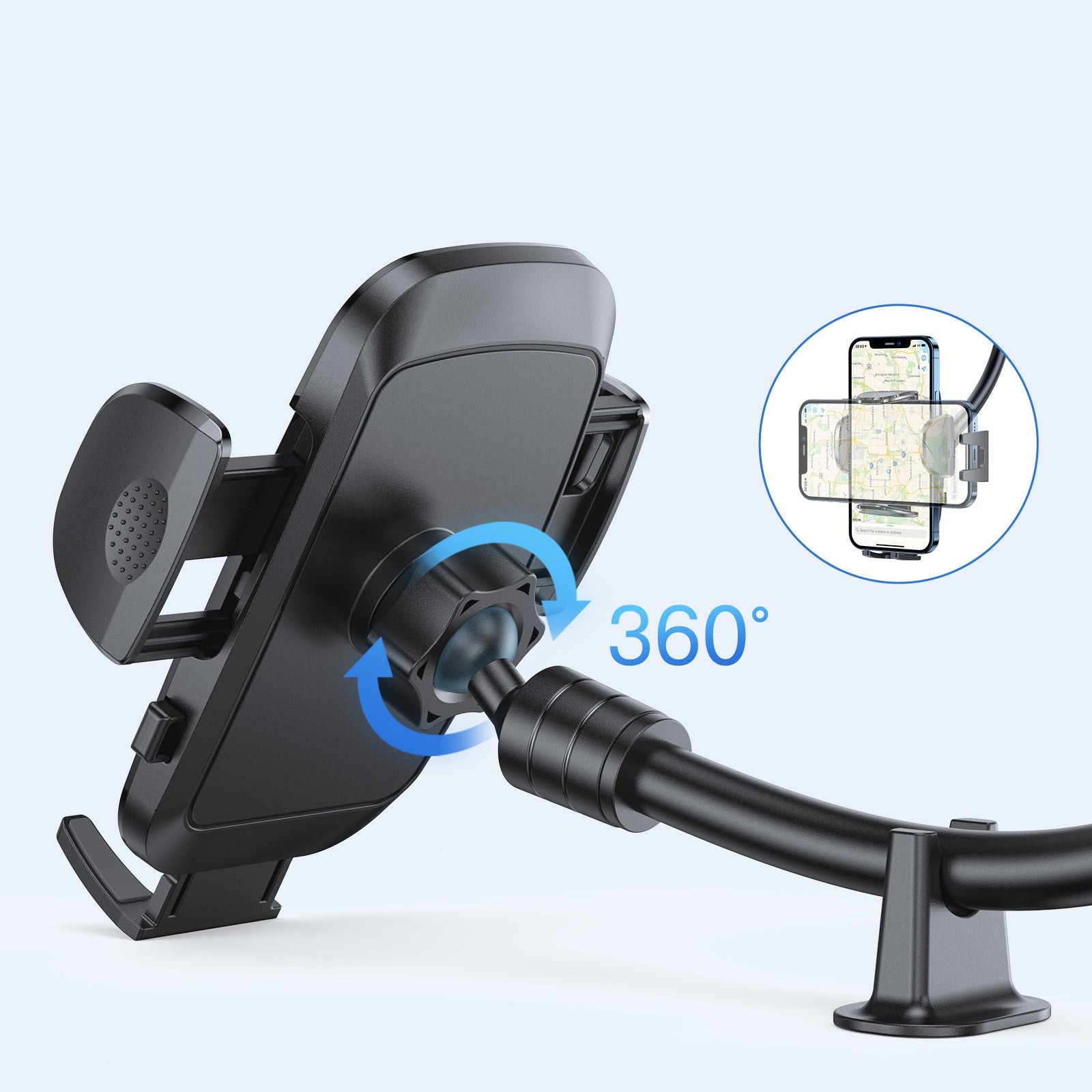 Mechanische Handy-Halterung für Armaturenbrett/Windschutzscheibe, Joyroom JR-ZS259, Schwarz