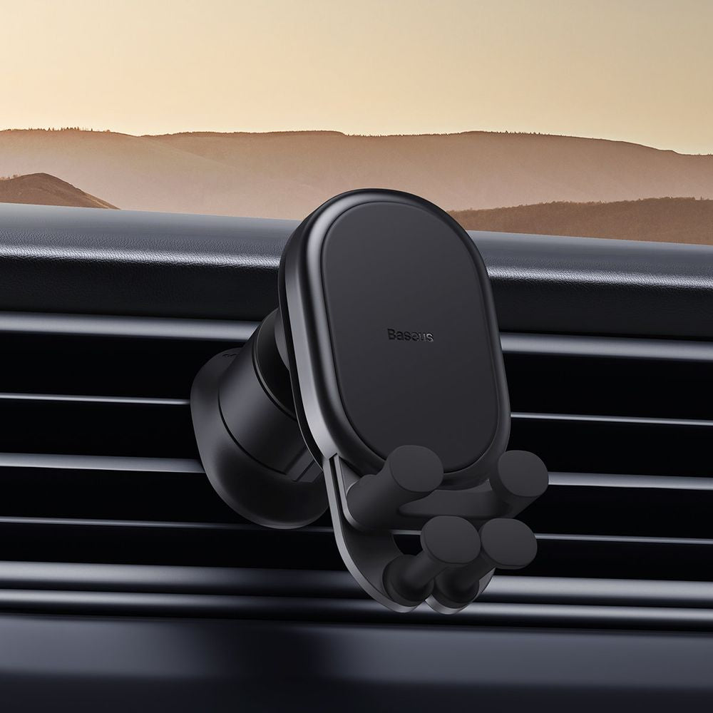 Baseus Stable Gravitational Car Mount Pro mit induktiver Aufladung an den Lüftungsöffnungen, Schwarz