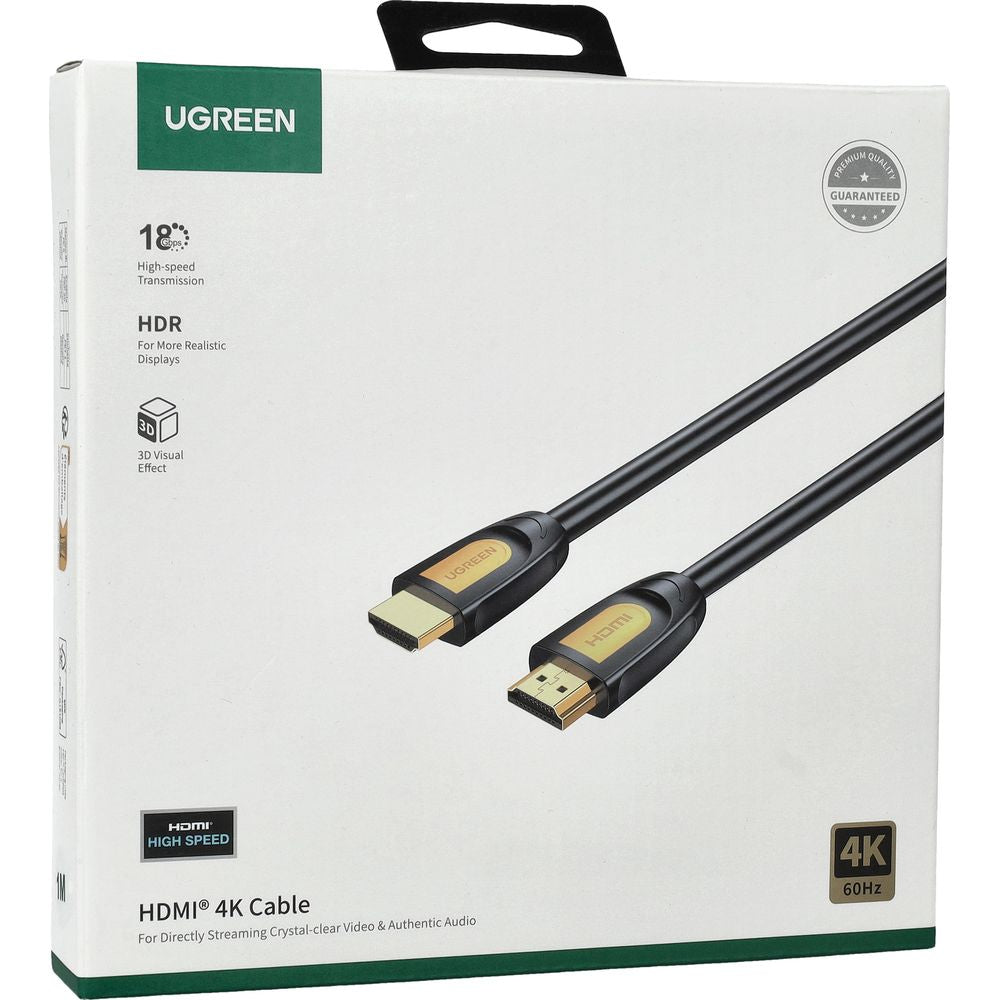 Kabel HDMI 2.0, 4K / 60Hz, Ugreen HD101, 1 m, Schwarz