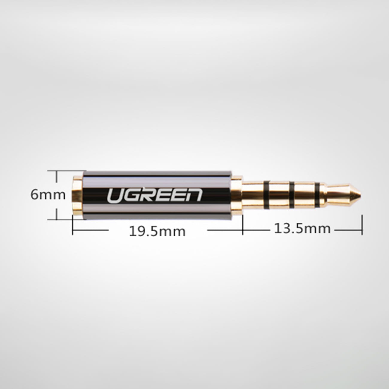 Audio-Adapter von 3.5mm Mini-Jack (Stecker) auf 2.5mm (Buchse), Ugreen, Schwarz