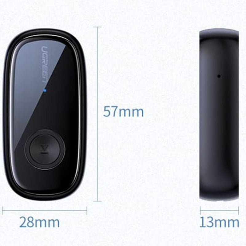 Audio-Receiver Audio AUX aptX, aptX LL Mini-jack für Kopfhörer, Bluetooth 5.0, Ugreen, Schwarz