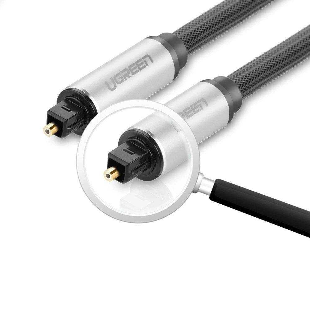 Optisches Kabel zu Toslink SPDIF, Ugreen AV108, 1.5 m, Grau