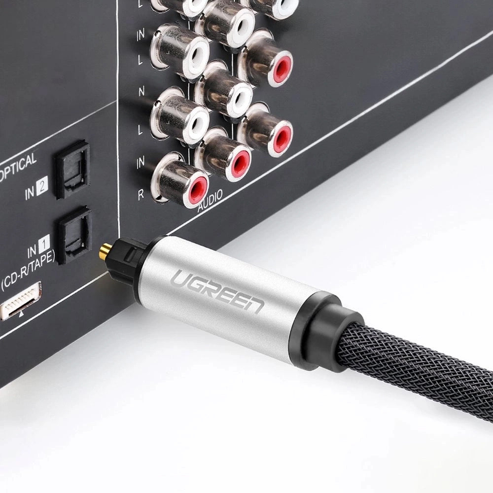 Optisches Kabel zu Toslink SPDIF, Ugreen AV108, 1.5 m, Grau