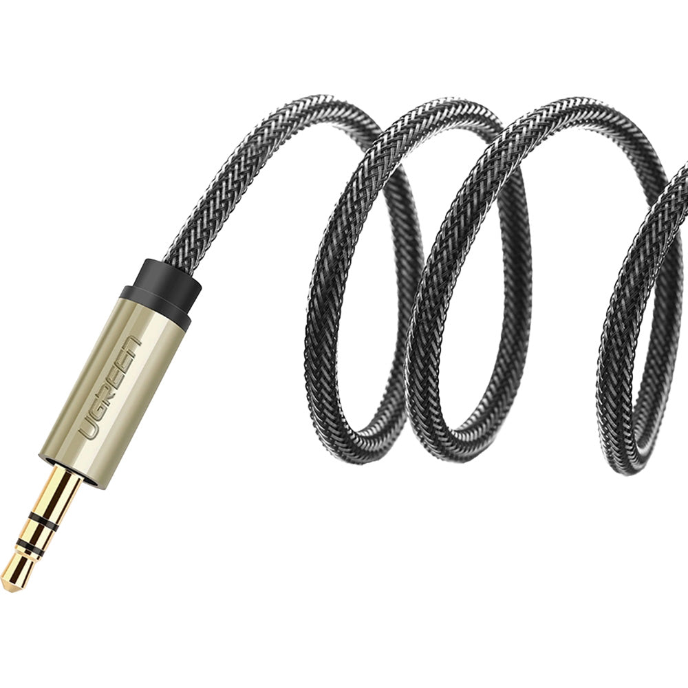 Audiokabel Mini-Jack 3.5mm auf 2x Jack 6.35mm, Ugreen AV126, 2m, Schwarz
