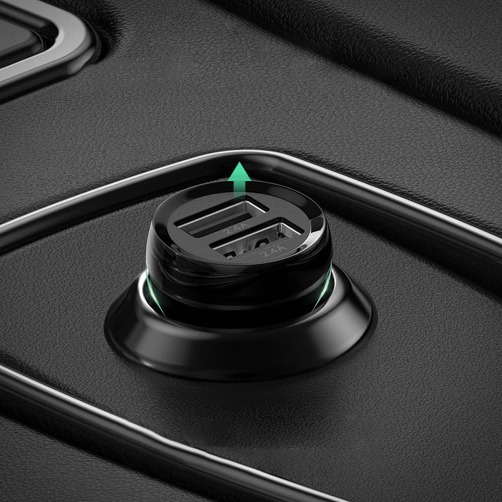 Autoladegerät 24W, 2x USB-A, Ugreen, Schwarz