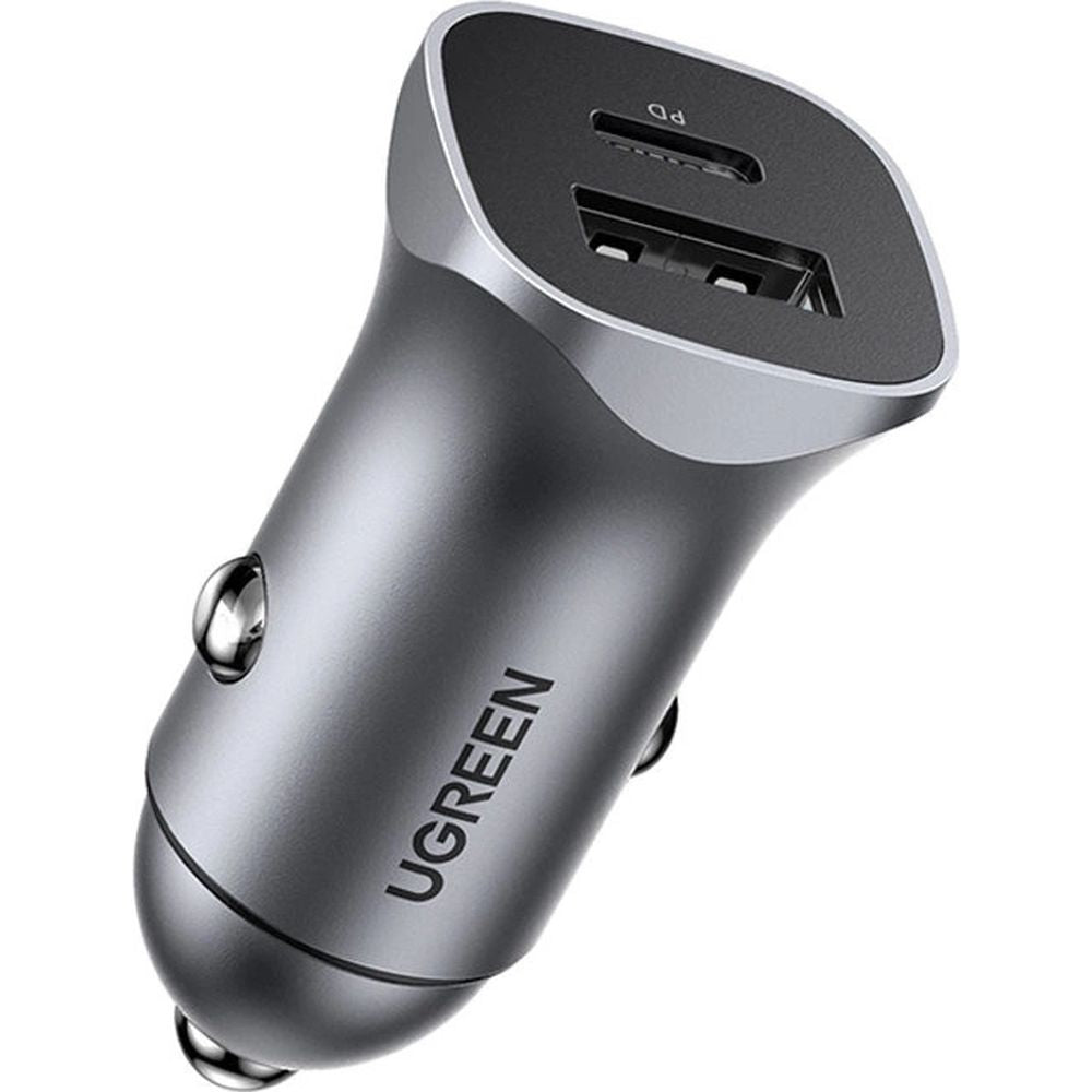 Ugreen CD130 24W Autoladegerät, USB-C, USB-A, PD, Grau