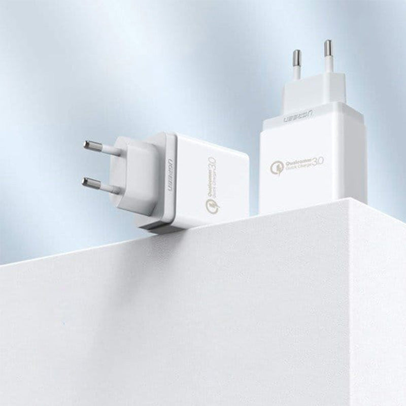 Schnell-Ladegerät, 1x USB-A, Fast Charger QC 3.0, 18W, 3A, Ugreen, Weiß