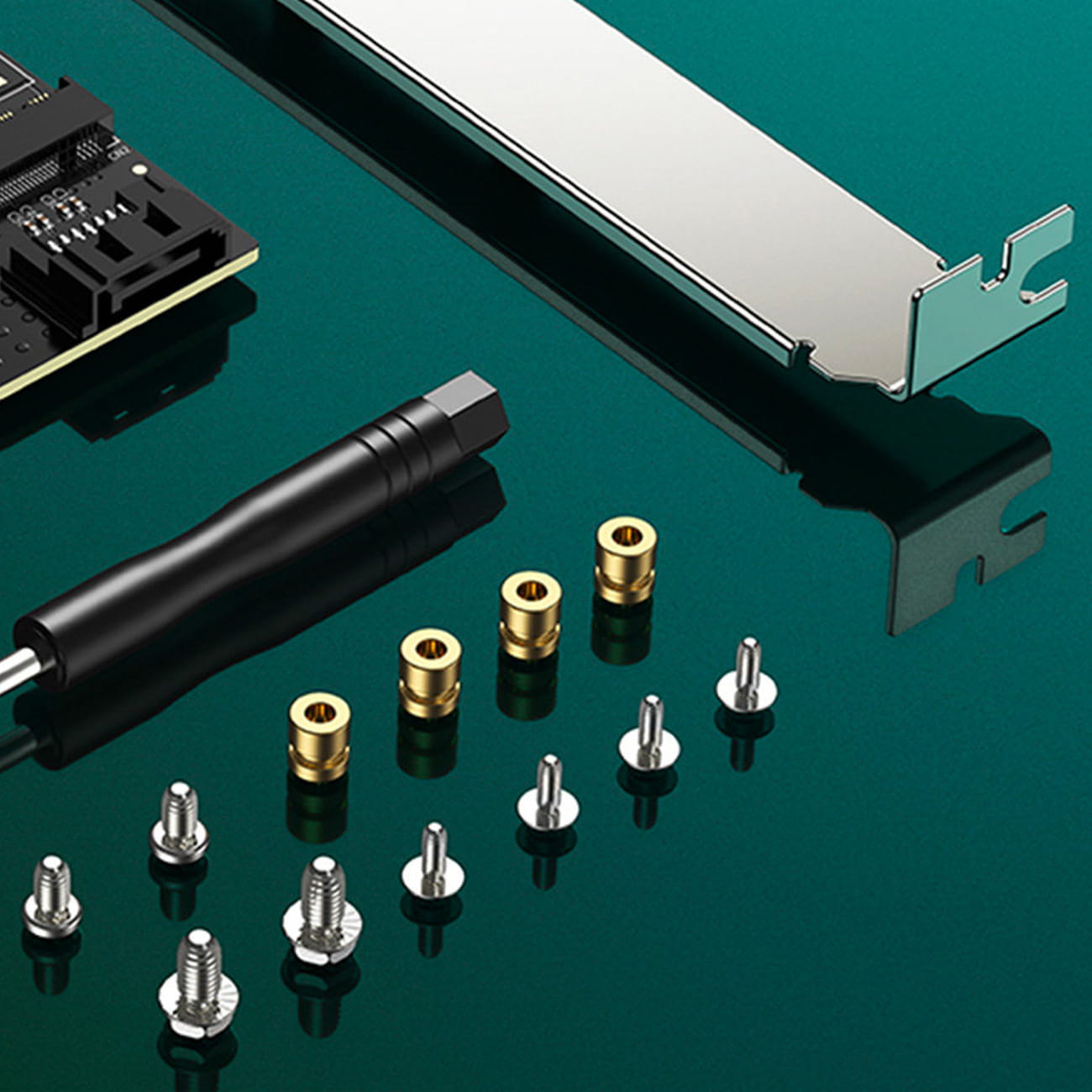 Erweiterungskarte, Adapter PCIe 3.0 x4 für M.2 NVMe M, M+B-Key, Ugreen CM302, Schwarz