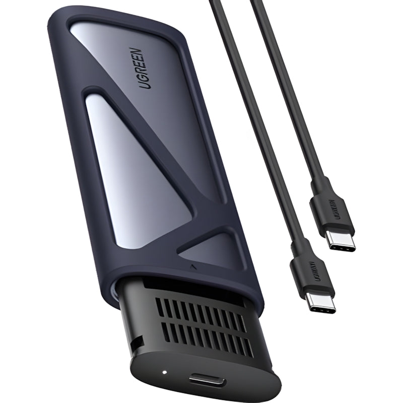 Festplattenfach, Festplattengehäuse für M.2 NVMe SSD mit USB-C 3.2-Anschluss, 10 Gbps, Ugreen CM400, Grau