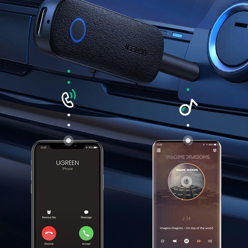 Bluetooth-Empfänger/-Sender Ugreen CM403 Mini Jack 3.5mm, Schwarz