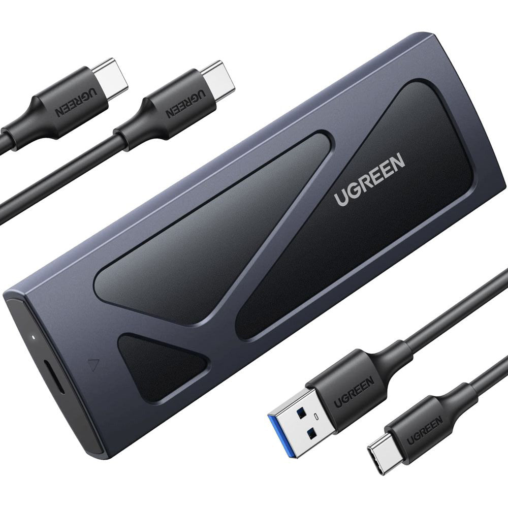 Festplattenfach, Festplattengehäuse für M.2 NVMe SSD mit USB-C 3.2-Anschluss, 10 Gbps, Ugreen CM578, Schwarz