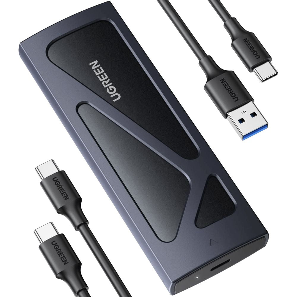 Festplattenfach, Festplattengehäuse für M.2 NVMe SSD mit USB-C 3.2-Anschluss, 10 Gbps, Ugreen CM578, Schwarz