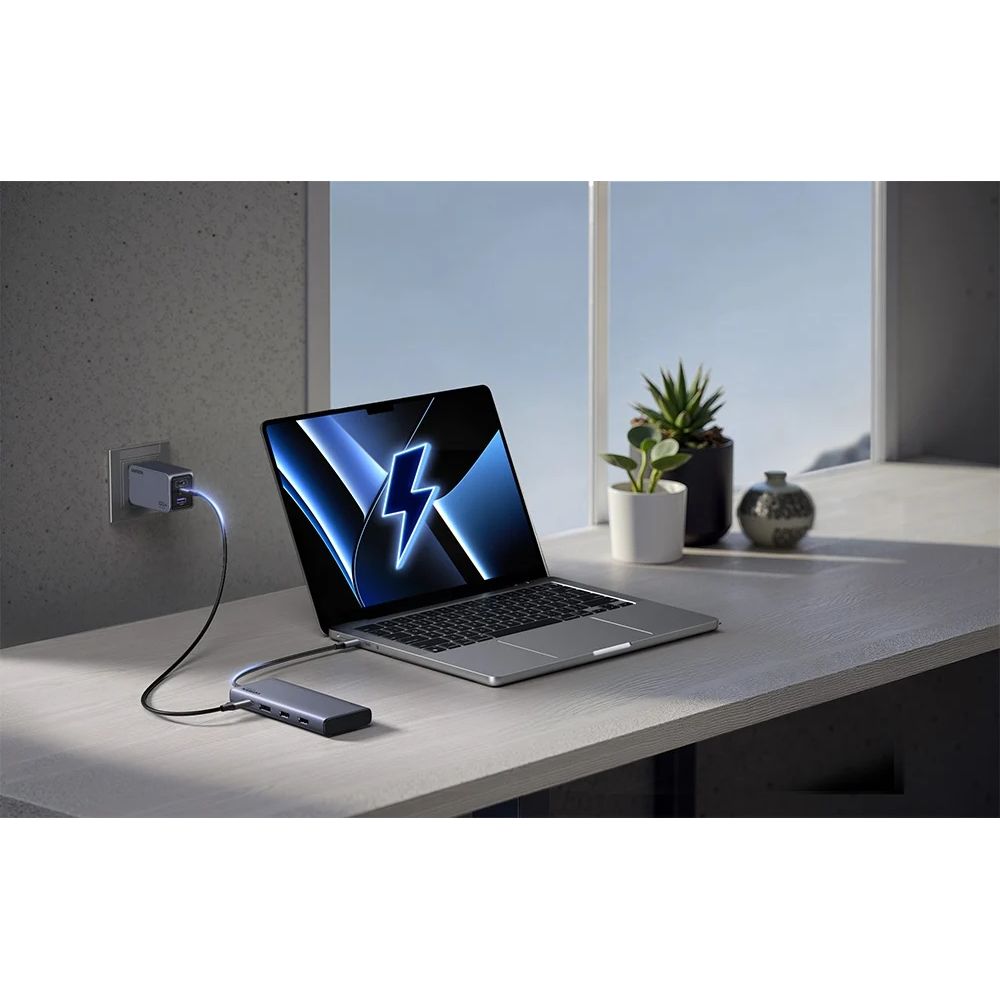 HUB 8in1, 2x HDMI 4K/60Hz, 1x DP 4K/60Hz, 2x USB-A, 3x USB-C, PD 100W, 10 Gb/s, Ugreen CM639, Schwarz-Silbern