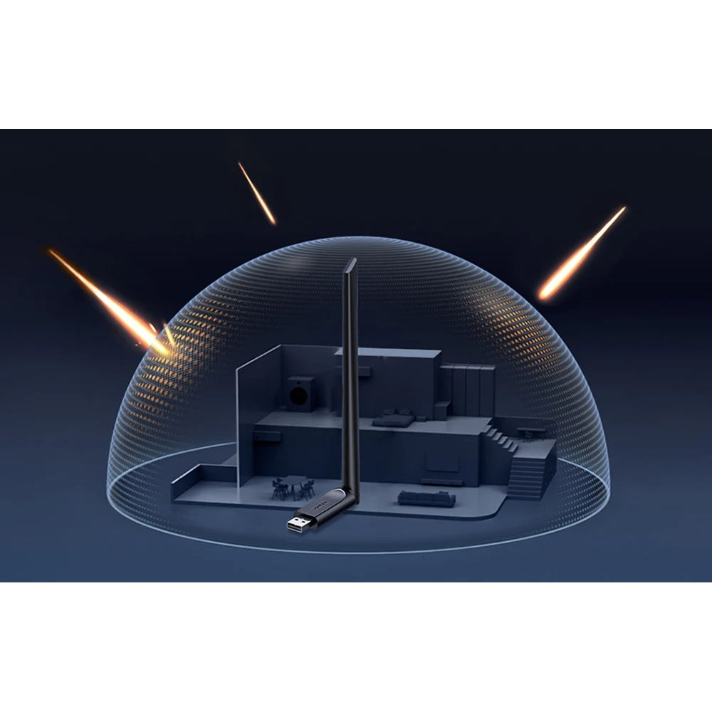 Wireless Adapter für USB-A-Anschluss mit WiFi 6 Antenne, 600 Mbit/s, Ugreen CM763, Schwarz