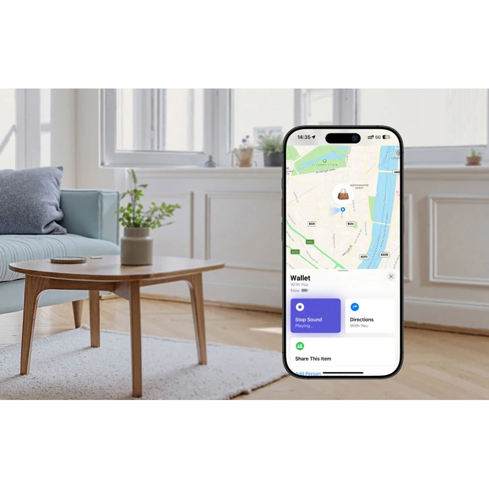 Tracker mit Apple Find My, Bluetooth 5.0, Ugreen Smart Finder CM816, mit CR2032 Batterie, Grau