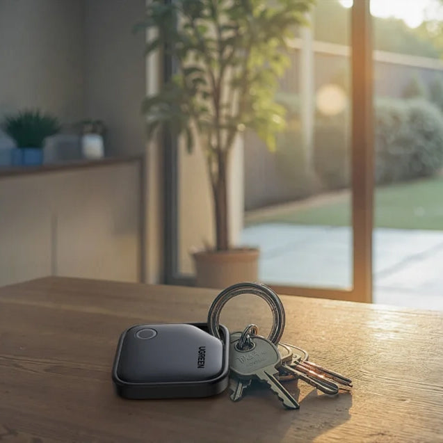 Tracker mit Apple Find My, Bluetooth 5.0, Ugreen Smart Finder CM816, mit CR2032 Batterie, Grau