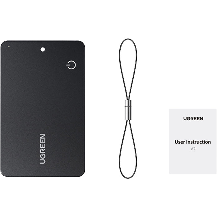 Karten-Tracker mit Bluetooth, Ugreen Slim Pro CM910, kompatibel mit Apple Find My und Android Find Hub, Schwarz