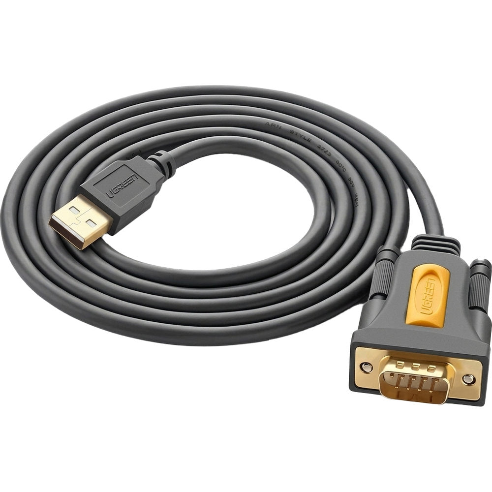 Kabel USB-A auf DB9 RS-232, 3 m, Ugreen CR104, Grau