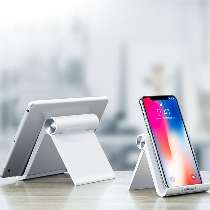 Halterung, Ständer, Schreibtischständer Ugreen LP106 für Telefon / Tablet, Weiß