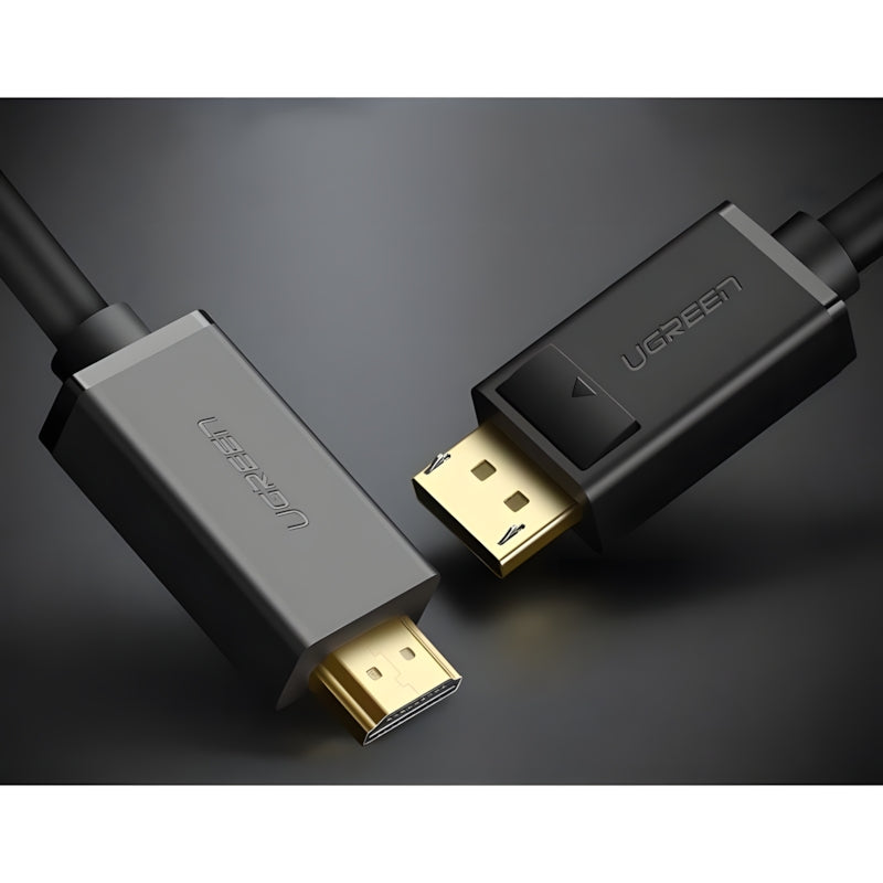 Unidirektionales Kabel DisplayPort zu HDMI, 4K, UHD, 3 m, Ugreen DP101, Schwarz