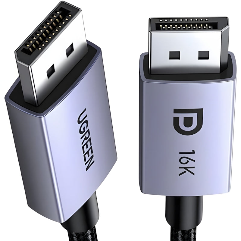 Kabel DisplayPort 2.1, 16K / 60Hz, 80Gbps, 2 m, Ugreen DP118, Grau