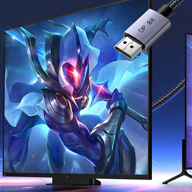 Kabel DisplayPort 1.4 Ugreen DP120 8K/60Hz mit geflochtenes 1m, Schwarz-grau