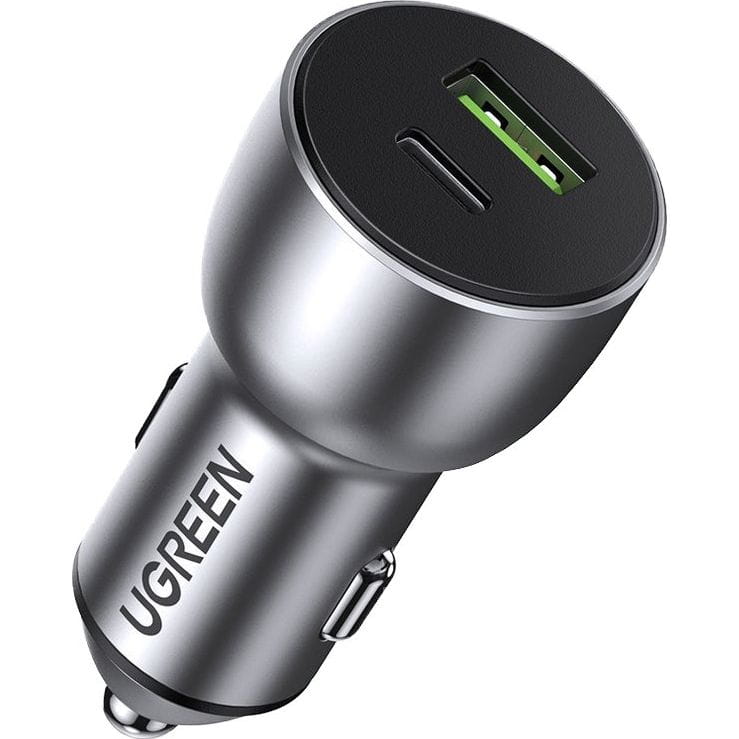 Autoladegerät Ugreen CD213 36W, USB-C / USB-A, QC 3.0, Grau