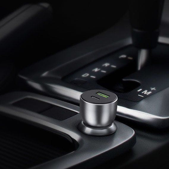 Autoladegerät Ugreen CD213 36W, USB-C / USB-A, QC 3.0, Grau