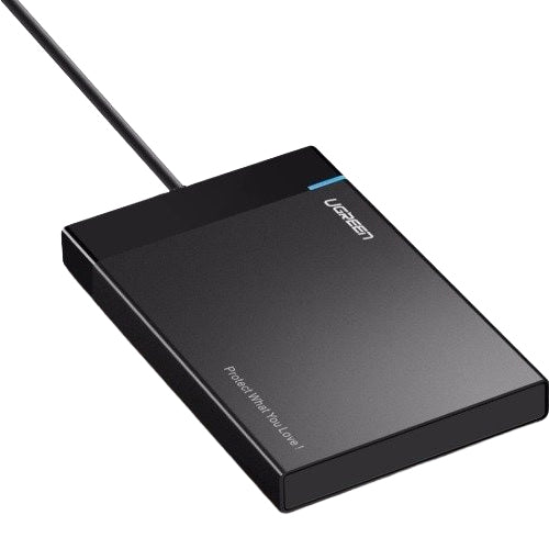 Festplattengehäuse 2.5" SATA auf USB-A 3.0 5Gb/s, Ugreen US221, Schwarz