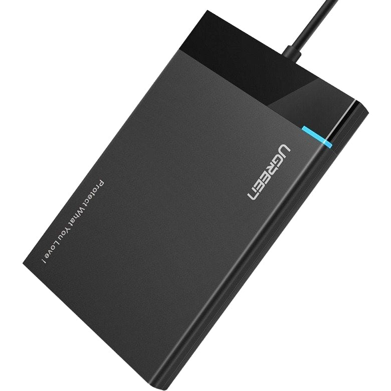 Festplattengehäuse 2.5" SATA auf USB-A 3.0 5Gb/s, Ugreen US221, Schwarz