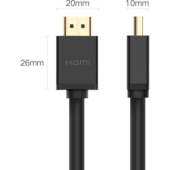 Kabel HDMI 1.4, 4K / 30Hz, Ugreen HD104, 10 m, Schwarz