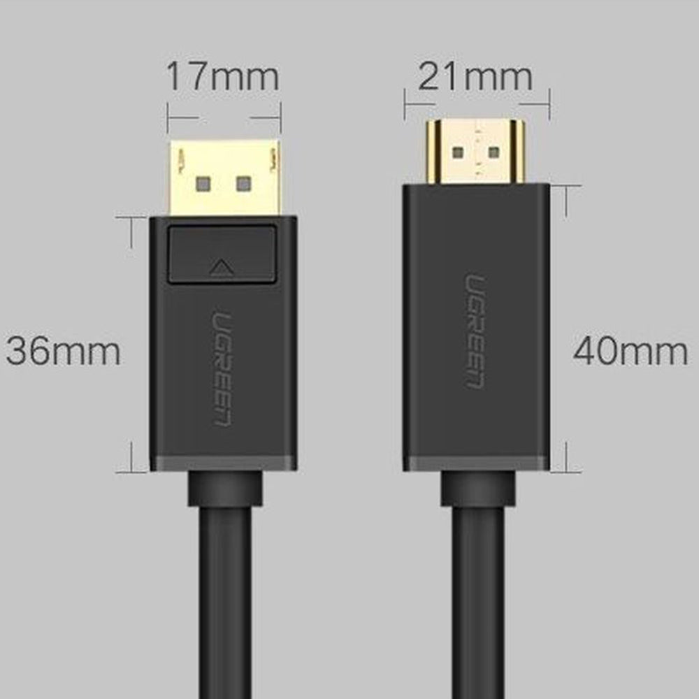 Unidirektionales Kabel DisplayPort zu HDMI 2m, 4K, UHD, Ugreen, Schwarz