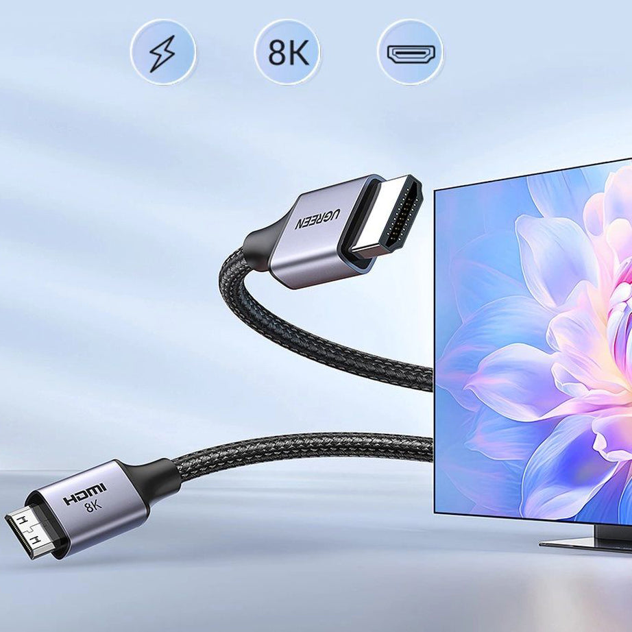 Kabel Ugreen HD163 mini HDMI - HDMI, 8k, 2m, Schwarz