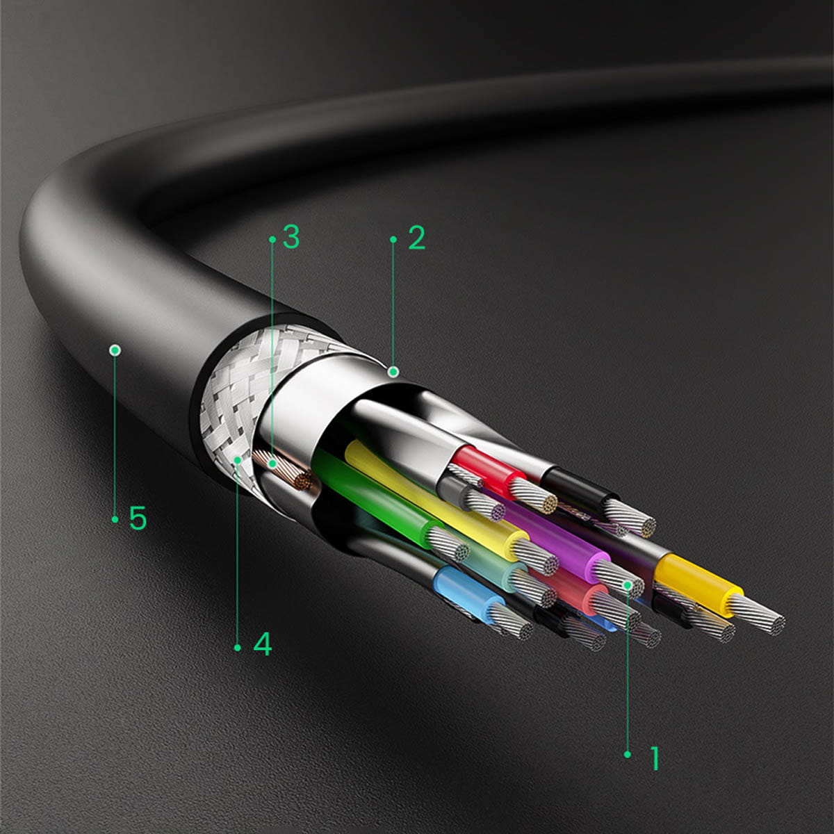 Kabel USB-A 3.2 auf USB-A 3.2, Ugreen US128, 5 Gbps, 0.5m, Schwarz