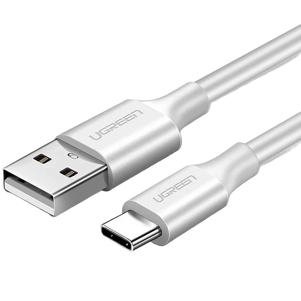 Kabel USB-A zu USB-C, Ugreen US287, QC 3.0, 3A, 0,25 m, Weiß