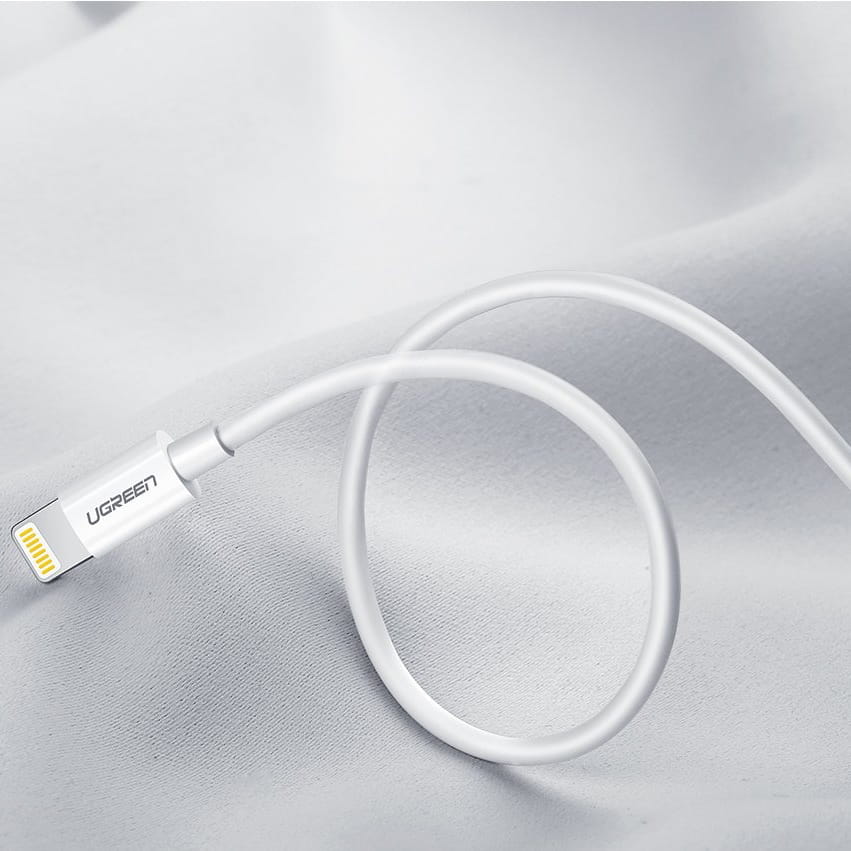 Kabel USB-A zu Lightning MFi, Ugreen 2.4A, 1m, Weiß