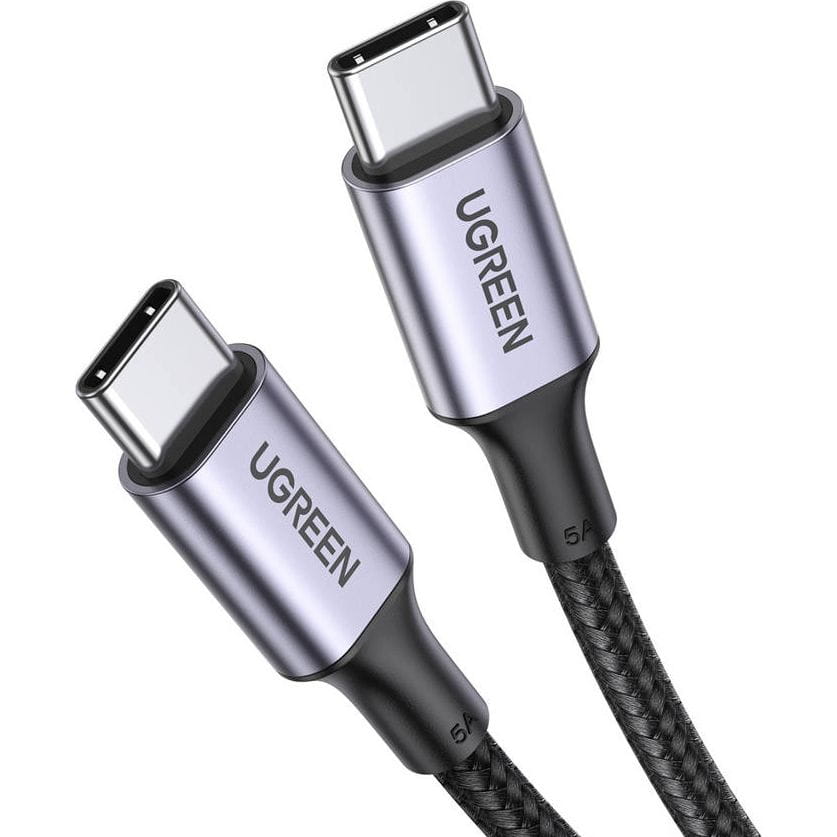 Kabel Ugreen USB-C zu USB-C, 100W, QC, PD, FCP, 5A, 1m, Grau