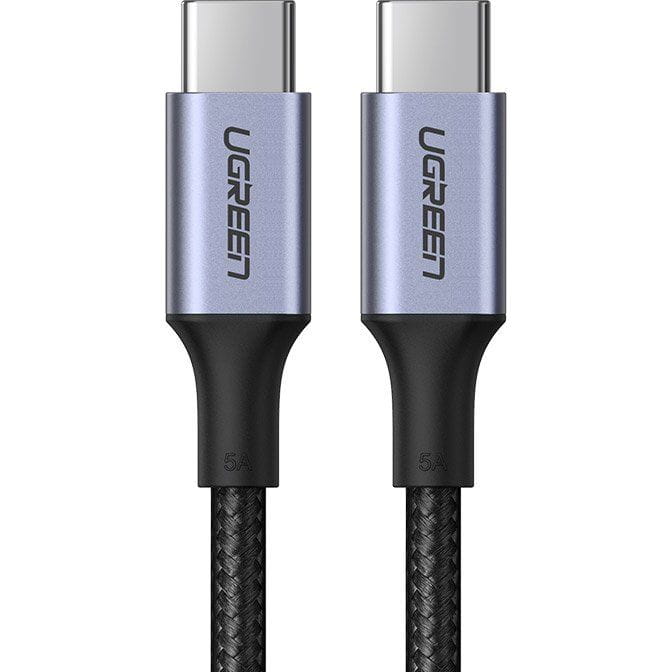 Kabel Ugreen USB-C zu USB-C, 100W, QC, PD, FCP, 5A, 2m, Schwarz