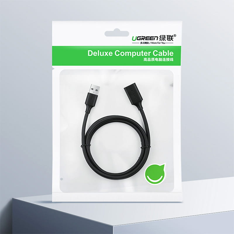 Adapterkabel USB (Buchse) - USB (Stecker), Ugreen 2.0 480Mb/s, 3 m, Schwarz