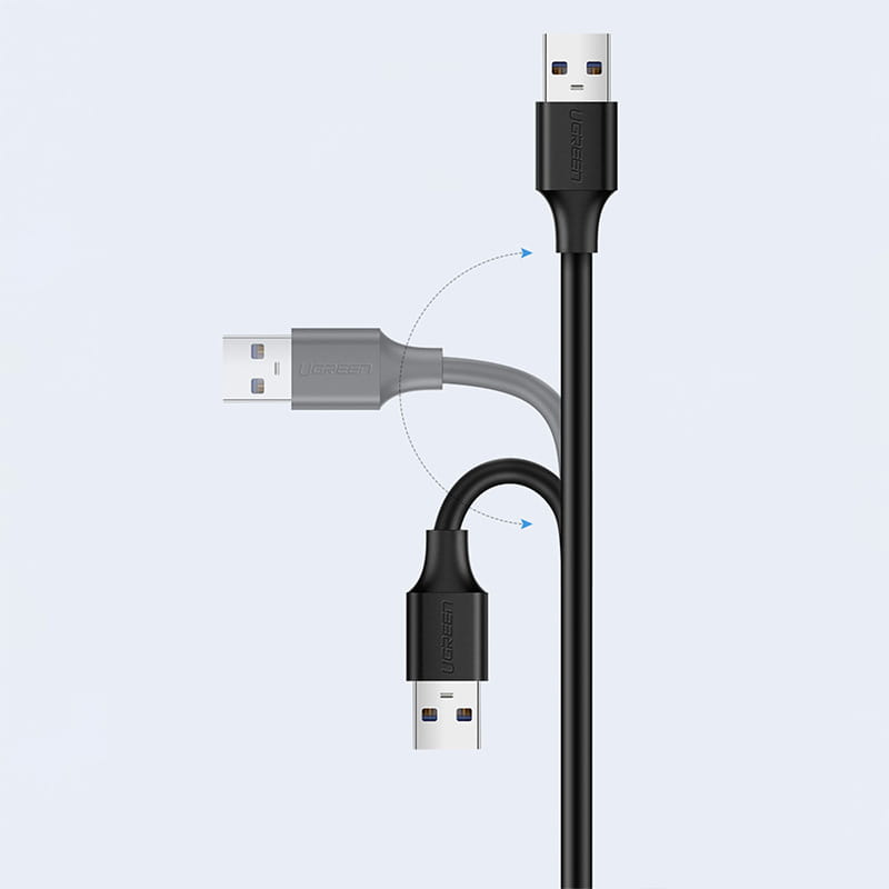 Adapterkabel USB (Buchse) - USB (Stecker), Ugreen 2.0 480Mb/s, 3 m, Schwarz