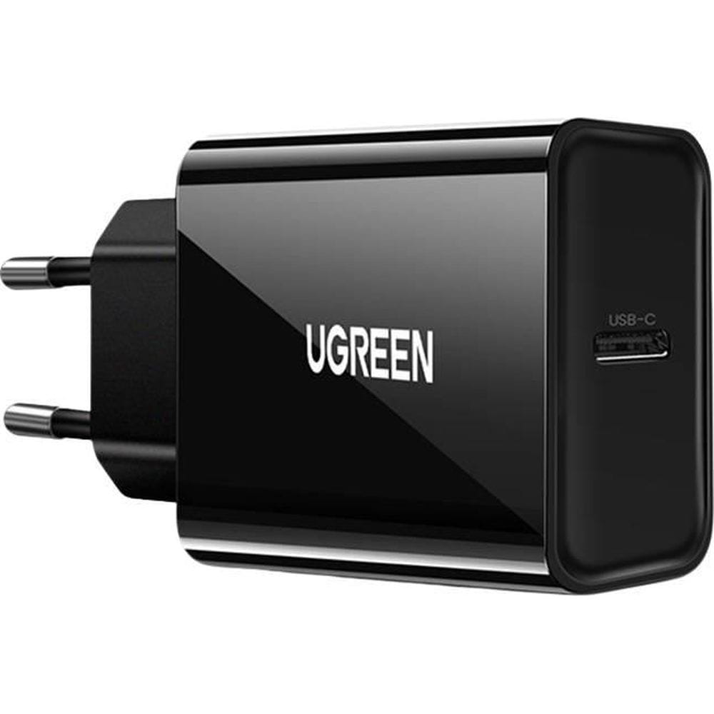 Schnell-Ladegerät, Ugreen USB-C, QC 4.0, PD 20W, Schwarz